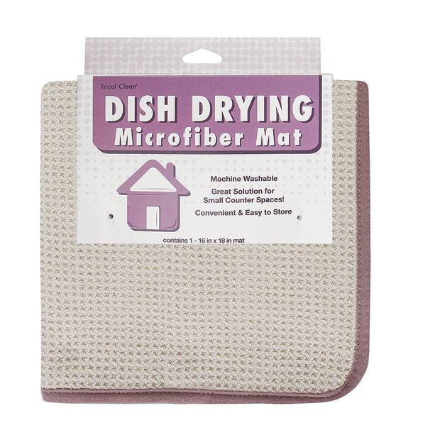 Recycled Honeycomb Microfiber Dish Drying Mat, Fossil