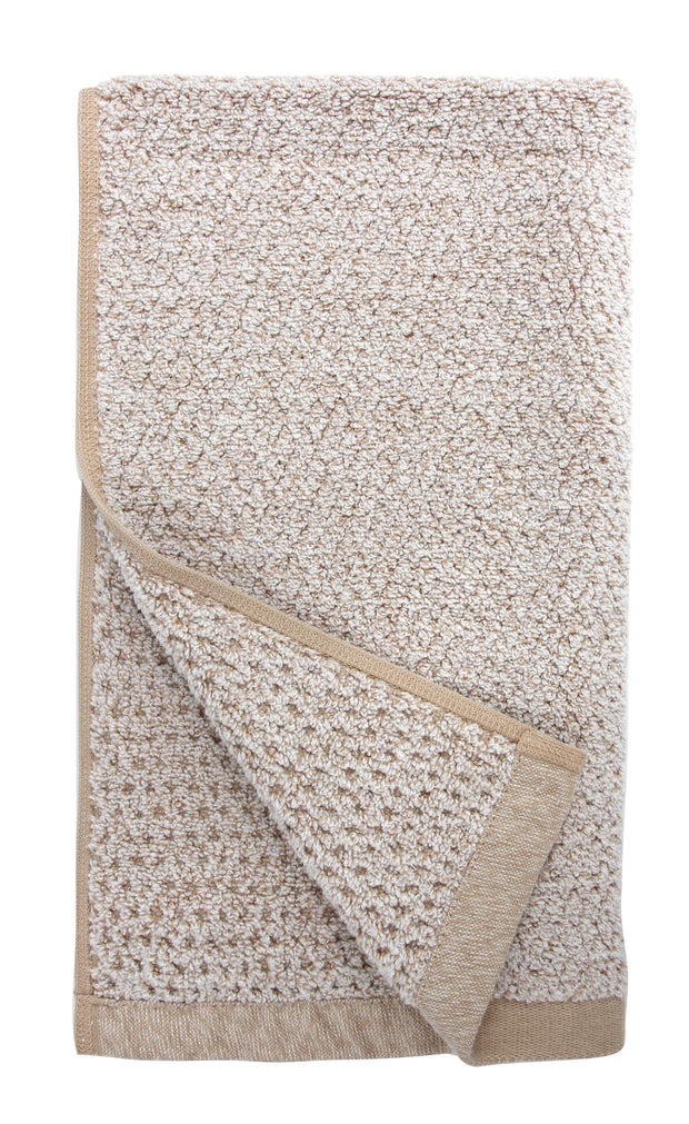 Diamond Jacquard Hand Towels - 4 Pack, Khaki (Light Brown)