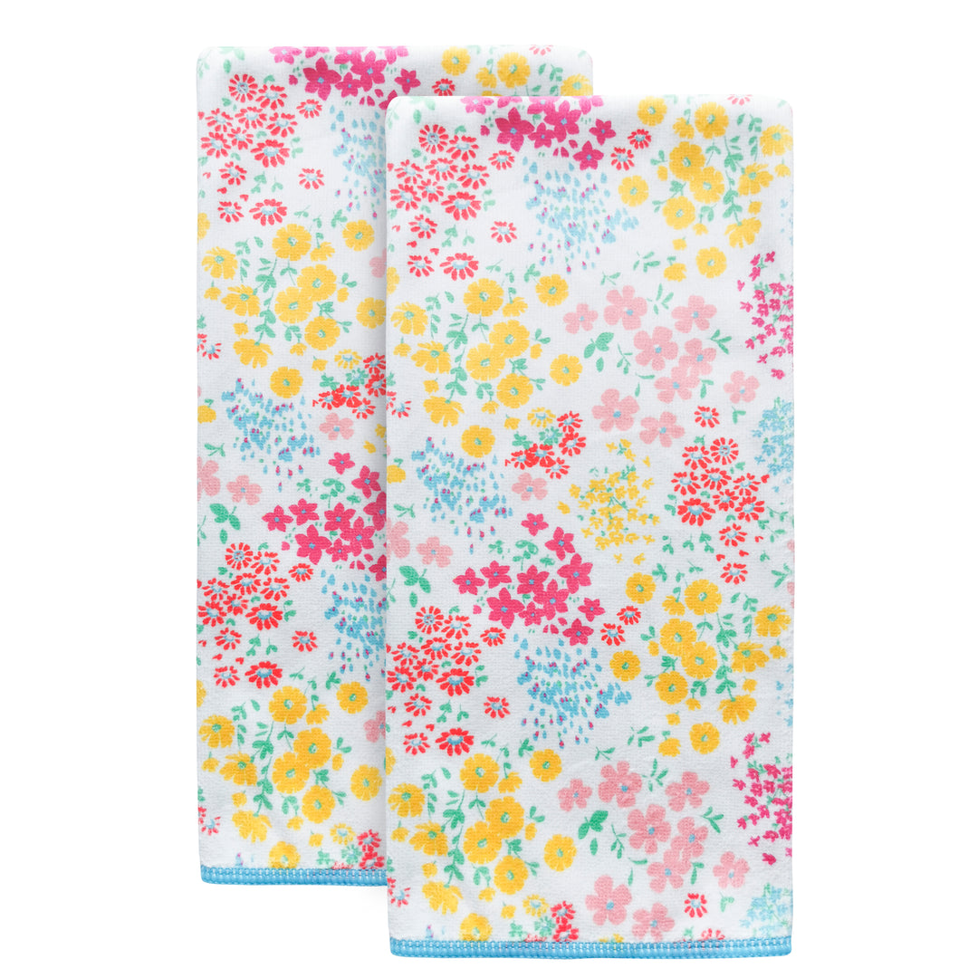 Floral Print Microfiber Dish Towel 2 Pack