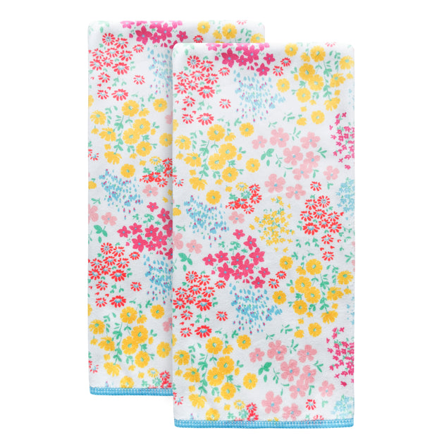 Floral Print Microfiber Dish Towel 2 Pack