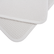 Recycled Honeycomb Microfiber Dish Drying Mat, White