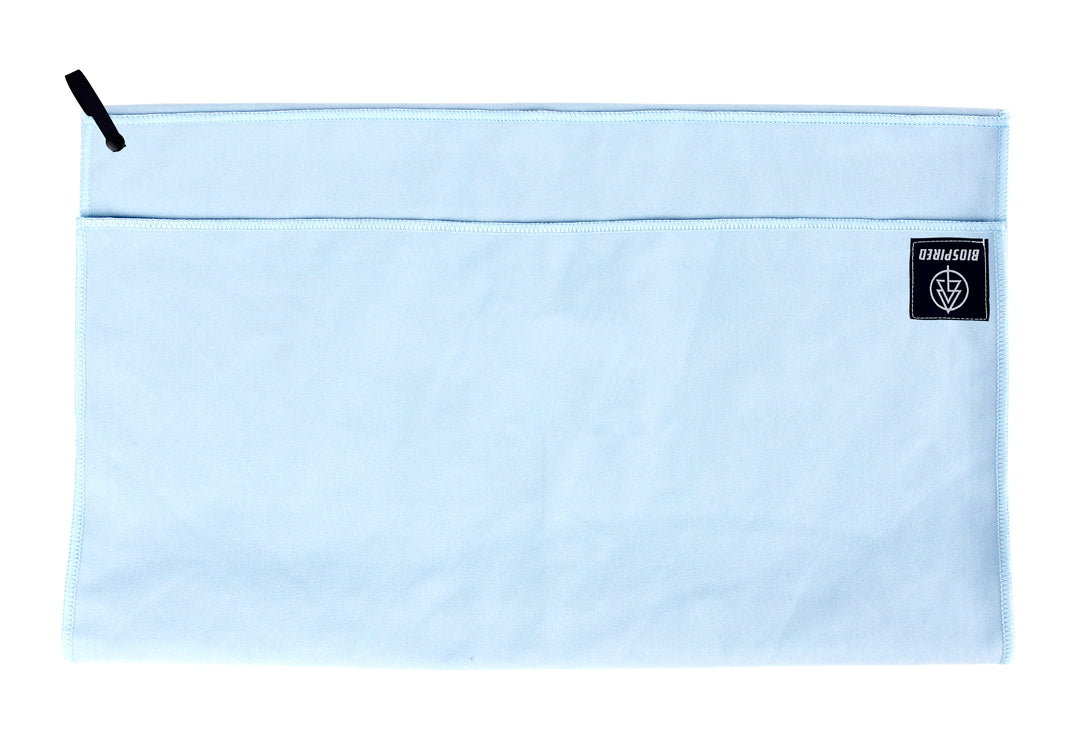 Biospired Footprint Large Pack Towel, Sky Blue