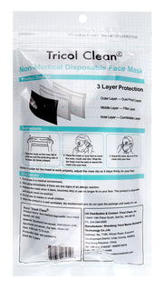 Disposable 3 Ply Face Mask in Black, 10 PK (non-medical)