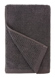 Diamond Jacquard Towels 6 Piece Bath Sheet Towel Set, Charcoal (Dark Grey)