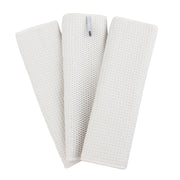 Recycled Honeycomb Dish Cloths w/ Mesh Scrub for Kitchen, 3-Pack Towels, White