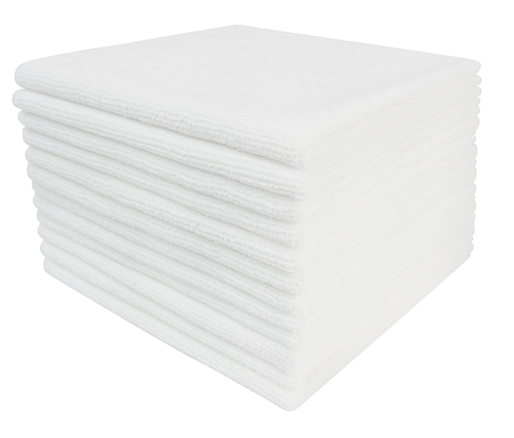 Commercial Grade Microfiber Cleaning Cloths, 12 Pack - White for Spot – The  Everplush Company