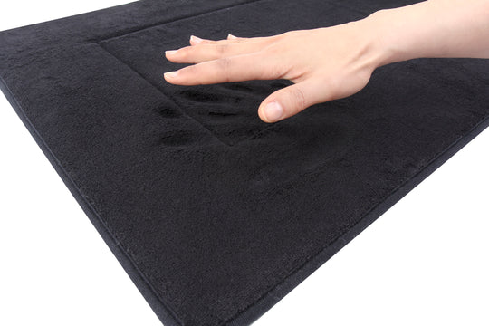 Memory Foam Bath Mat in Black, Large 21 x 34 in