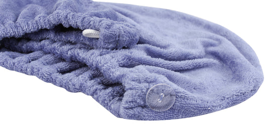 Extra Plush Bath Wrap + Hair Turban Set - Periwinkle Blue