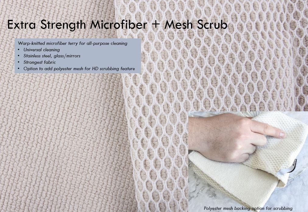Microfiber Dish Cloths with Mesh Scrub, 3 Pack