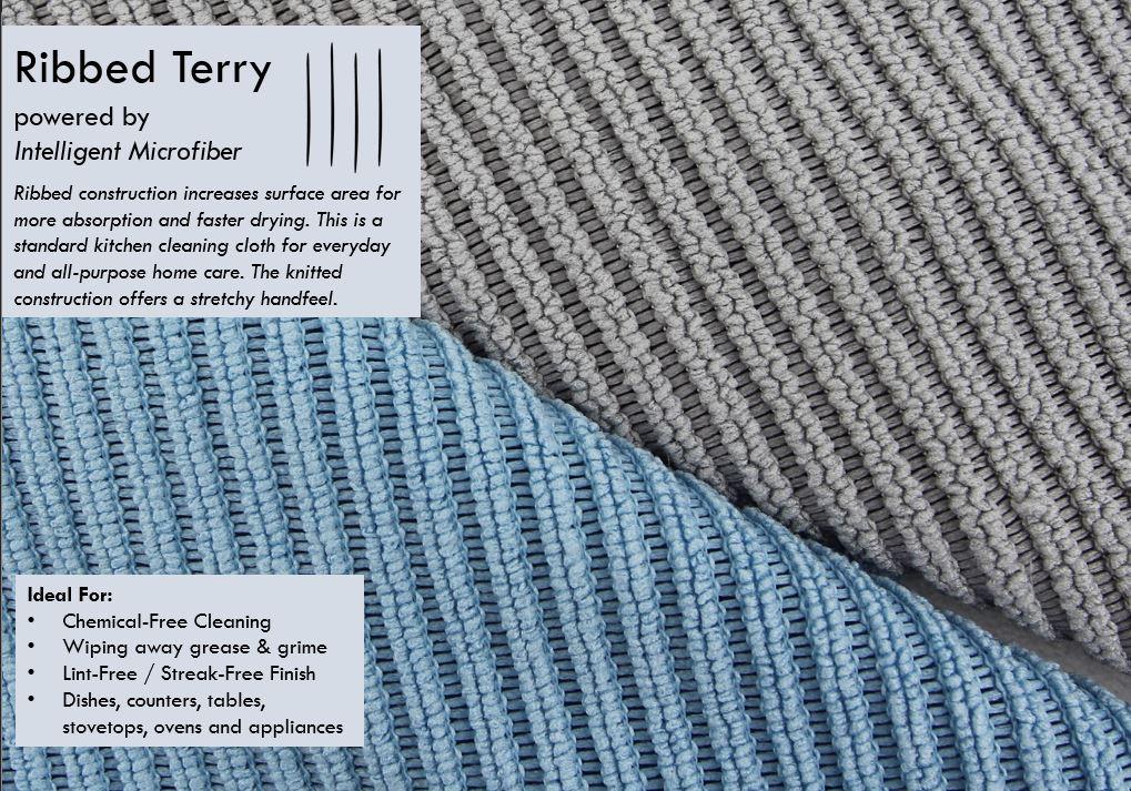 Ribbed Terry Kitchen Cloths, 3 Pack