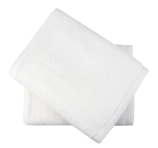 Diamond Jacquard Towels, Bath Towel - 2 Pack, White